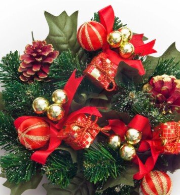 Christmas red and green arrangement