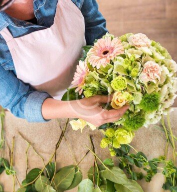 Afternoon Mimosas Bouquet of Orange Asiatic Lilies