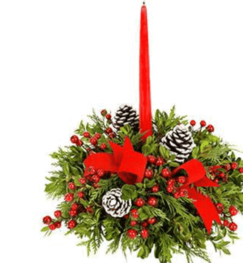 Christmas red centerpiece
