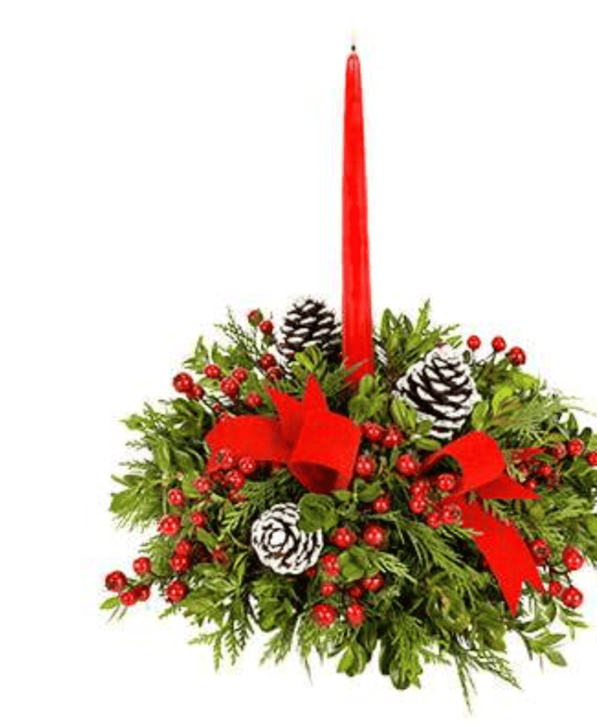 Christmas red centerpiece