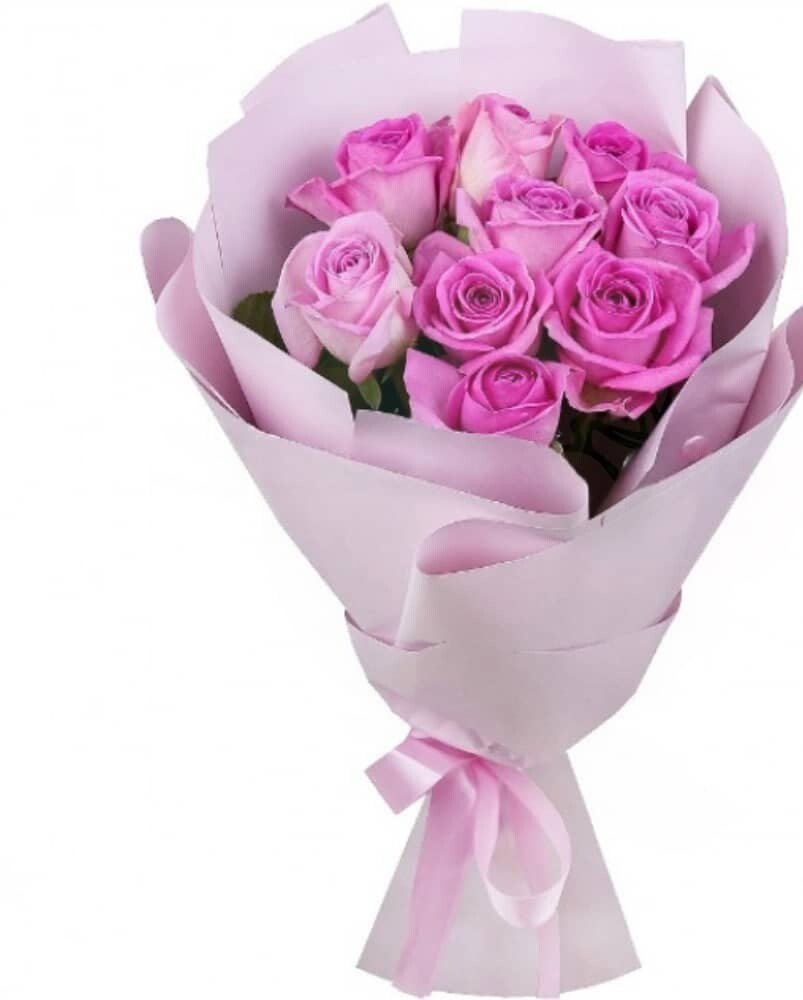 Bouquet of 9 Pink Roses